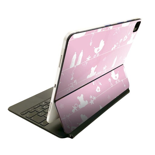 Magic Keyboard 12.9インチ iPad Pro(第4世代、第5世代、第6世代)対応 apple アップル アイパッド 全面スキンシール フル 前面 背面 保護シール 人気 ピンク ベビー イラスト 004983 Magic Keyboard 12.9インチ iPad Pro(第4世代、第5世代、第6世代)対応 apple アップル アイパッド 全面スキンシール フル 前面 背面 保護シール 人気 ピンク ベビー イラスト 004983