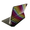 Magic Keyboard 12.9インチ iPad Pro(第4世代、第5世代、第6世代)対応 apple アップル アイパッド 全面スキンシール フル 前面 背面 保護シール 人気 千鳥柄 カラフル レインボー 005057