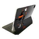 Magic Keyboard 12.9インチ iPad Pro(第4世代、第5世代、第6世代)対応 apple アップル アイパッド 全面スキンシール フル 前面 背面 保護シール 人気 ハロウィン 黒 イラスト 005092