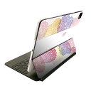 Magic Keyboard 12.9インチ iPad Pro(第4世代、第5世代、第6世代)対応 apple アップル アイパッド 全面スキンシール フル 前面 背面 保護シール 人気 005183 ハート レース イラスト