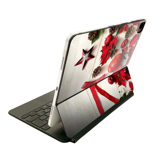 Magic Keyboard 12.9インチ iPad Pro(第4世代、第5世代、第6世代)対応 apple アップル アイパッド 全面スキンシール フル 前面 背面 保護シール 人気 005228 クリスマス リボン りんご Magic Keyboard 12.9インチ iPad Pro(第4世代、第5世代、第6世代)対応 apple アップル アイパッド 全面スキンシール フル 前面 背面 保護シール 人気 005228 クリスマス リボン りんご