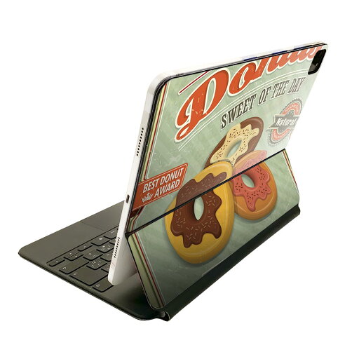 Magic Keyboard 用 スキンシール 11インチ iPad Pro用 第1-4世代 iPad Air 第4-5世代 対応 全面スキンシール フル 前面 背面 保護シール 人気 005497 イラスト ドーナツ レトロ Magic Keyboard 用 スキンシール 11インチ iPad Pro用 第1-4世代 iPad Air 第4-5世代 対応 全面スキンシール フル 前面 背面 保護シール 人気 005497 イラスト ドーナツ レトロ