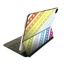 Magic Keyboard 用 スキンシール 11インチ iPad Pro用 第1-4世代 iPad Air 第4-5世代 対応 全面スキンシール フル 前面 背面 保護シール 人気 005535 レインボー 星