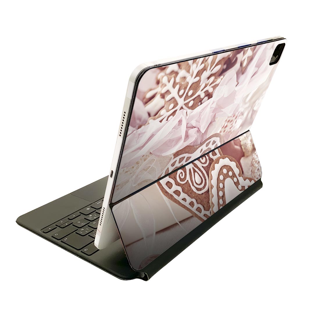 Magic Keyboard 12.9インチ iPad Pro（第4世代、第5世代、第6世代）対応 apple アップル アイパッド　全面スキンシール フル 前面　背面 保護シール 人気 005562 写真　ハート　クッキー