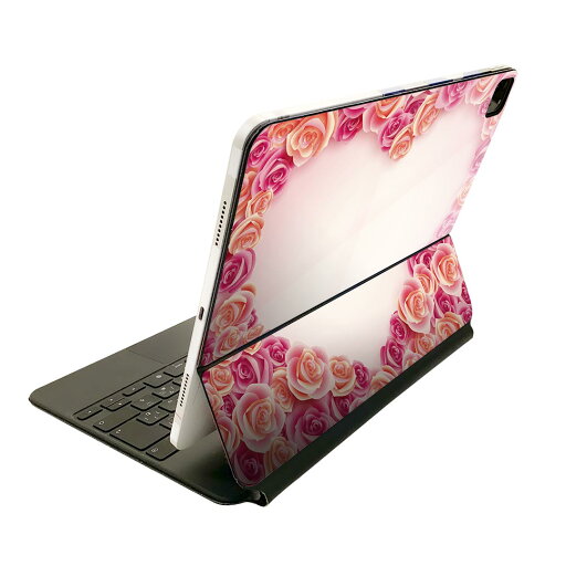 Magic Keyboard 用 スキンシール 11インチ iPad Pro用 第1-4世代 iPad Air 第4-5世代 対応 全面スキンシール フル 前面 背面 保護シール 人気 005639 ハート 花 Magic Keyboard 用 スキンシール 11インチ iPad Pro用 第1-4世代 iPad Air 第4-5世代 対応 全面スキンシール フル 前面 背面 保護シール 人気 005639 ハート 花