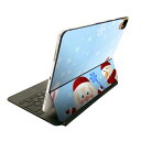Magic Keyboard 用 スキンシール 11インチ iPad Pro用 第1-4世代 iPad Air 第4-5世代 対応 全面スキンシール フル 前面 背面 保護シール 人気 005796 キャラクター 冬 サンタ(2)