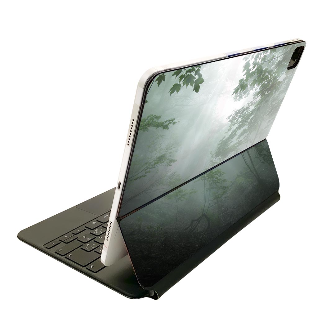 Magic Keyboard 12.9インチ iPad Pro（第4世代、第5世代、第6世代）対応 apple アップル アイパッド 全面スキンシール フル 前面 背面 保護シール 人気 写真　森　緑 005872