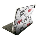 Magic Keyboard 12.9インチ iPad Pro(第4世代、第5世代、第6世代)対応 apple アップル アイパッド 全面スキンシール フル 前面 背面 保護シール 人気 骸骨 ドクロ ハート 005974(2)