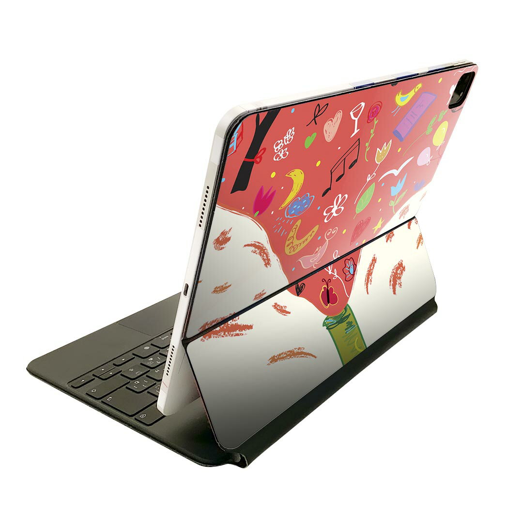 Magic Keyboard 用 スキンシール 11インチ iPad Pro用 第1-4世代 iPad Air 第4-5世代 対応 全面スキンシール フル 前面 背面 保護シール 人気 006014 イラスト カクテル