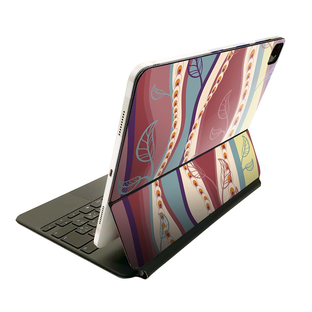 Magic Keyboard 用 スキンシール 11インチ iPad Pro用 第1-4世代 iPad Air 第4-5世代 対応 全面スキンシール フル 前面 背面 保護シール 人気 006173 葉っぱ 模様