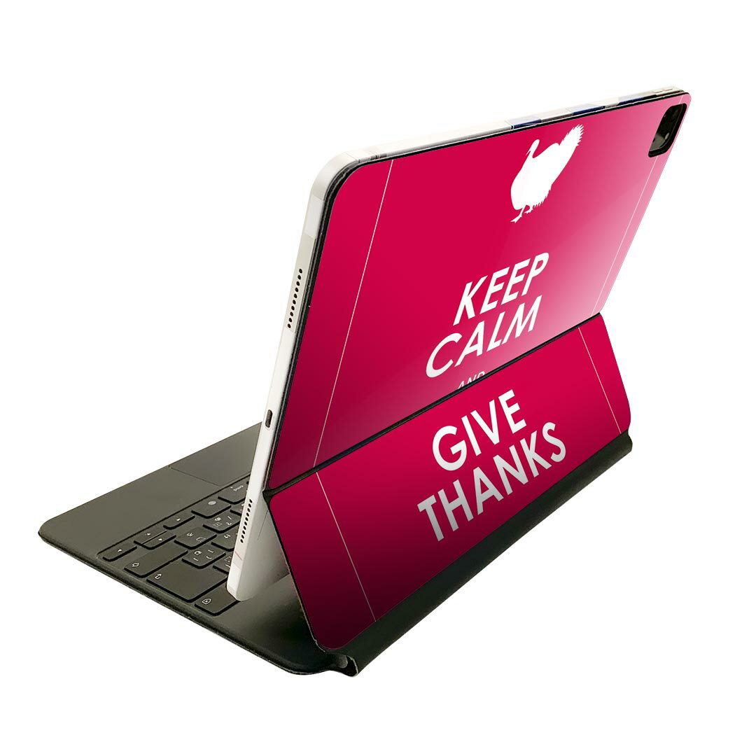 Magic Keyboard 用 スキンシール 11インチ iPad Pro用 第1-4世代 iPad Air 第4-5世代 対応 全面スキンシール フル 前面 背面 保護シール 人気 006281 鳥　英語　文字