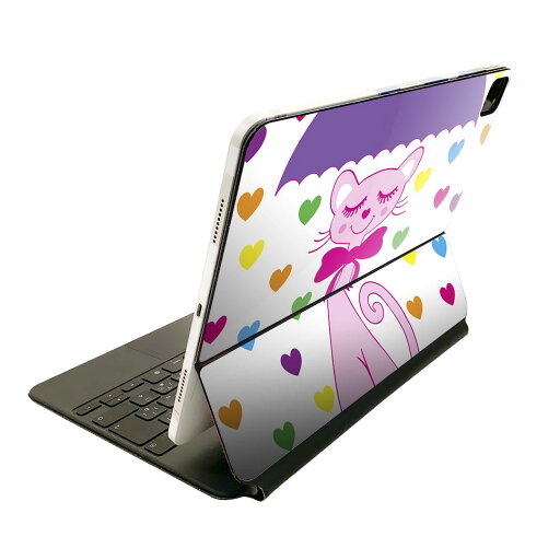 Magic Keyboard 12.9インチ iPad Pro(第4世代、第5世代、第6世代)対応 apple アップル アイパッド 全面スキンシール フル 前面 背面 保護シール 人気 ねこ 傘 ハート 006418 Magic Keyboard 12.9インチ iPad Pro(第4世代、第5世代、第6世代)対応 apple アップル アイパッド 全面スキンシール フル 前面 背面 保護シール 人気 ねこ 傘 ハート 006418