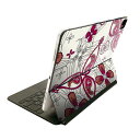 Magic Keyboard 12.9インチ iPad Pro(第4世代、第5世代、第6世代)対応 apple アップル アイパッド 全面スキンシール フル 前面 背面 保護シール 人気 006430 花(2)