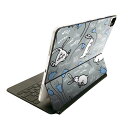 Magic Keyboard 用 スキンシール 11インチ iPad Pro用 第1-4世代 iPad Air 第4-5世代 対応 全面スキンシール フル 前面 背面 保護シール 人気 006519 うさぎ 花
