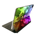 Magic Keyboard 12.9インチ iPad Pro(第4世代、第5世代、第6世代)対応 apple アップル アイパッド 全面スキンシール フル 前面 背面 保護シール 人気 星 スター レインボー 006745