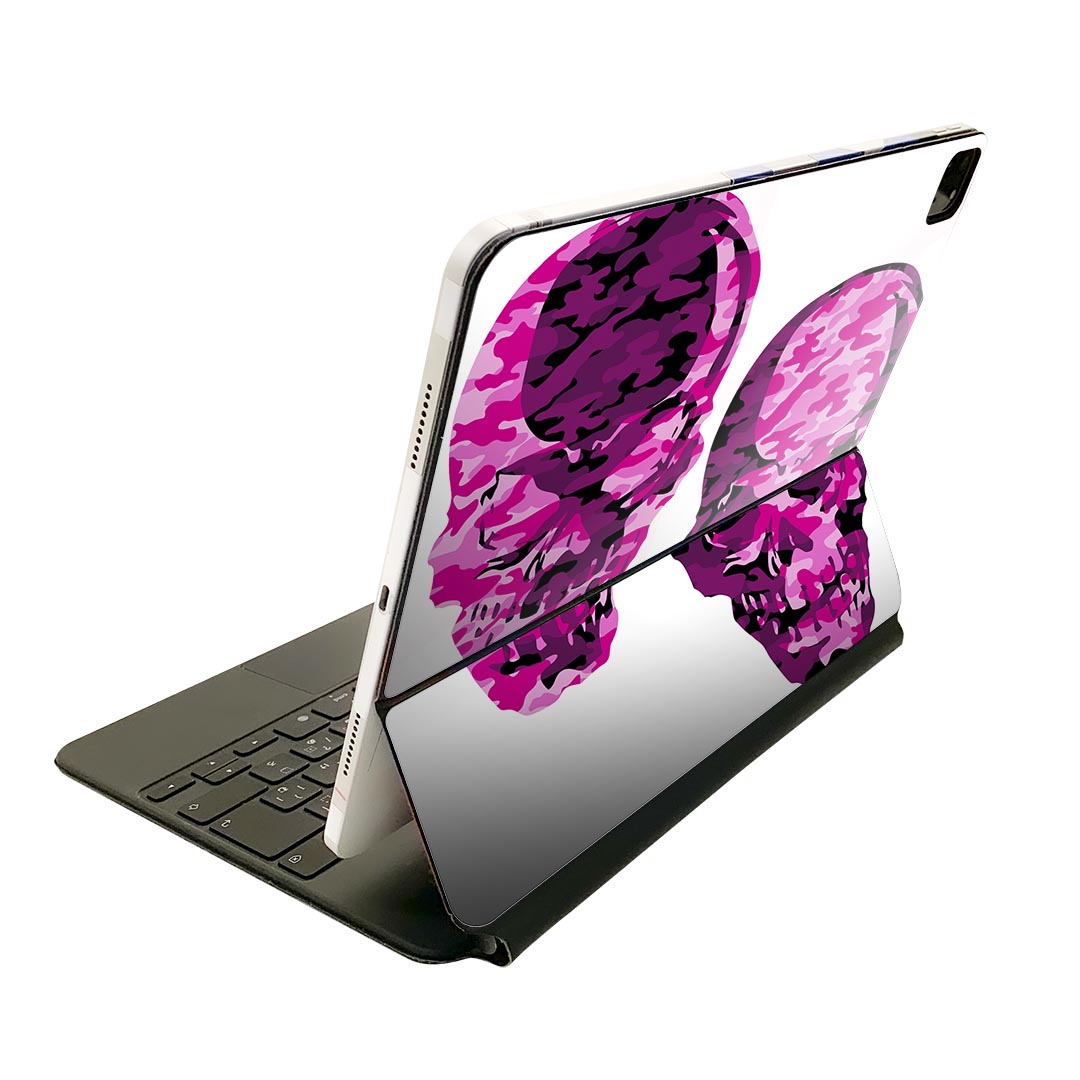 Magic Keyboard 12.9インチ iPad Pro（第4世代、第5世代、第6世代）対応 apple アップル アイパッド 全面スキンシール フル 前面 背面 保護シール 人気 骸骨　ドクロ　イラスト 006796