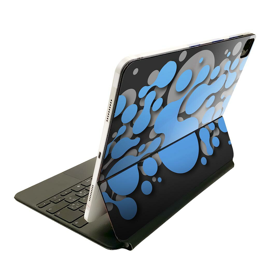 Mobile Phone - Magic Keyboard 12.9インチ iPad Pro（第4世代、第5世代、第6世代）対応 apple アップル アイパッド 全面スキンシール フル 前面 背面 保護シール 人気 青　ブルー 006839