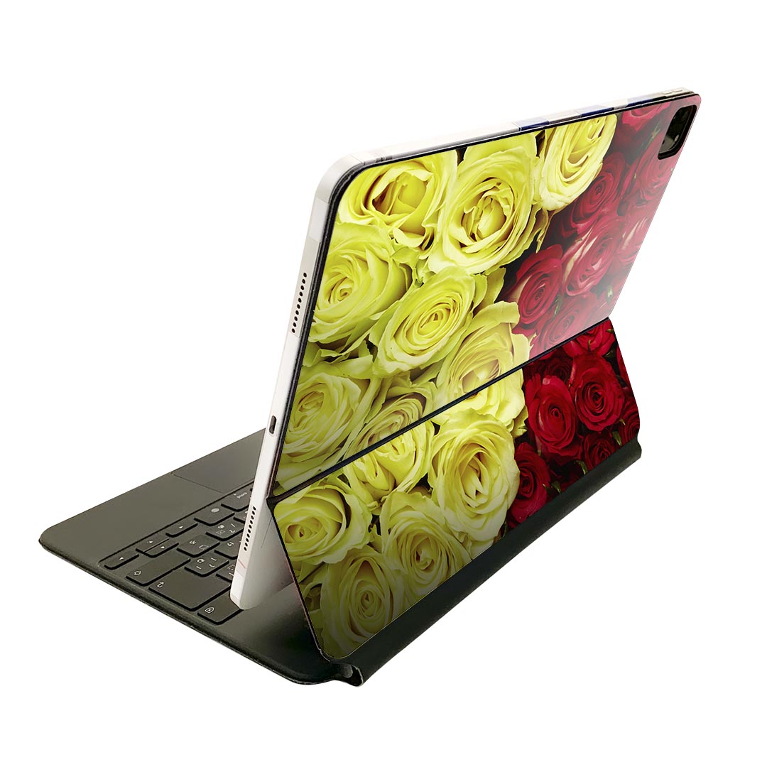 樂天商城 - Magic Keyboard 12.9インチ iPad Pro（第4世代、第5世代、第6世代）対応 apple アップル アイパッド　全面スキンシール フル 前面　背面 保護シール 人気 006849 写真　花