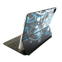 Magic Keyboard 12.9インチ iPad Pro(第4世代、第5世代、第6世代)対応 apple アップル アイパッド 全面スキンシール フル 前面 背面 保護シール 人気 花 007109(2)