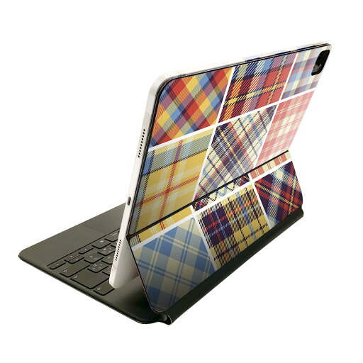Magic Keyboard 用 スキンシール 11インチ iPad Pro用 第1-4世代 iPad Air 第4-5世代 対応 全面スキンシール フル 前面 背面 保護シール 人気 007435 チェック 模様 カラフル Magic Keyboard 用 スキンシール 11インチ iPad Pro用 第1-4世代 iPad Air 第4-5世代 対応 全面スキンシール フル 前面 背面 保護シール 人気 007435 チェック 模様 カラフル