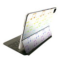 Magic Keyboard 12.9インチ iPad Pro(第4世代、第5世代、第6世代)対応 apple アップル アイパッド 全面スキンシール フル 前面 背面 保護シール 人気 007645 音符 カラフル レインボー 模様
