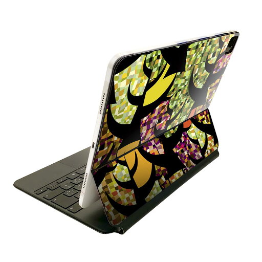 Magic Keyboard 用 スキンシール 11インチ iPad Pro用 第1-4世代 iPad Air 第4-5世代 対応 全面スキンシール フル 前面 背面 保護シール 人気 007685 模様 カラフル グリーン 緑 Magic Keyboard 用 スキンシール 11インチ iPad Pro用 第1-4世代 iPad Air 第4-5世代 対応 全面スキンシール フル 前面 背面 保護シール 人気 007685 模様 カラフル グリーン 緑