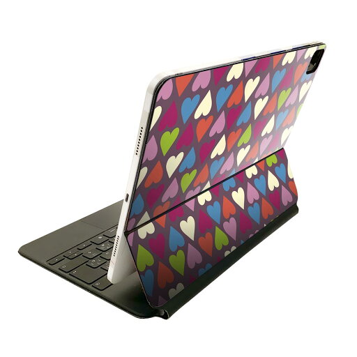 Magic Keyboard 12.9インチ iPad Pro(第4世代、第5世代、第6世代)対応 apple アップル アイパッド 全面スキンシール フル 前面 背面 保護シール 人気 カラフル ハート 模様 007748 Magic Keyboard 12.9インチ iPad Pro(第4世代、第5世代、第6世代)対応 apple アップル アイパッド 全面スキンシール フル 前面 背面 保護シール 人気 カラフル ハート 模様 007748
