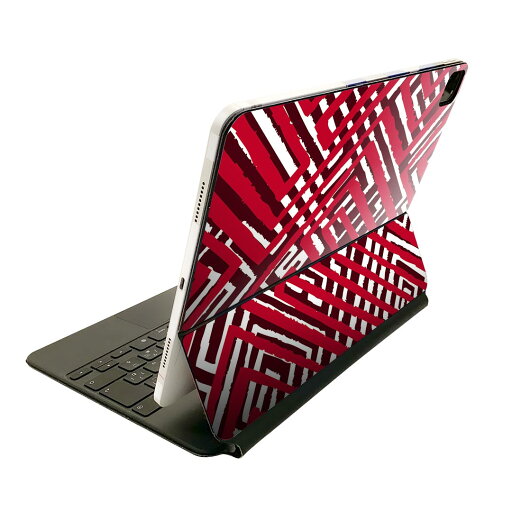 Magic Keyboard 用 スキンシール 11インチ iPad Pro用 第1-4世代 iPad Air 第4-5世代 対応 全面スキンシール フル 前面 背面 保護シール 人気 007881 模様 赤 レッド 迷路 Magic Keyboard 用 スキンシール 11インチ iPad Pro用 第1-4世代 iPad Air 第4-5世代 対応 全面スキンシール フル 前面 背面 保護シール 人気 007881 模様 赤 レッド 迷路