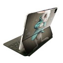 Magic Keyboard 用 スキンシール 11インチ iPad Pro用 第1-4世代 iPad Air 第4-5世代 対応 全面スキンシール フル 前面 背面 保護シール 人気 007895 イラスト うさぎ 兎 アリス 時計