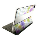 Magic Keyboard 12.9インチ iPad Pro(第4世代、第5世代、第6世代)対応 apple アップル アイパッド 全面スキンシール フル 前面 背面 保護シール 人気 007907 花 カラフル ストライプ(2)