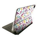Magic Keyboard 12.9インチ iPad Pro(第4世代、第5世代、第6世代)対応 apple アップル アイパッド 全面スキンシール フル 前面 背面 保護シール 人気 007955 カラフル 数字 文字 模様(2)