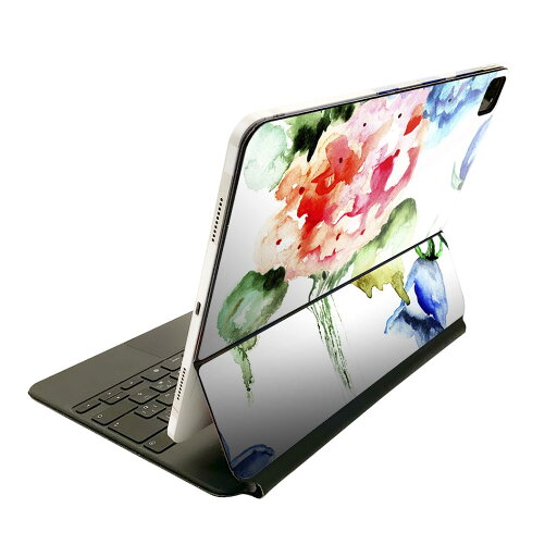 Magic Keyboard 12.9インチ iPad Pro(第4世代、第5世代、第6世代)対応 apple アップル アイパッド 全面スキンシール フル 前面 背面 保護シール 人気 花 青 ブルー 水彩 007960 Magic Keyboard 12.9インチ iPad Pro(第4世代、第5世代、第6世代)対応 apple アップル アイパッド 全面スキンシール フル 前面 背面 保護シール 人気 花 青 ブルー 水彩 007960