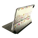 Magic Keyboard 12.9インチ iPad Pro(第4世代、第5世代、第6世代)対応 apple アップル アイパッド 全面スキンシール フル 前面 背面 保護シール 人気 花 兎 うさぎ イラスト 008029