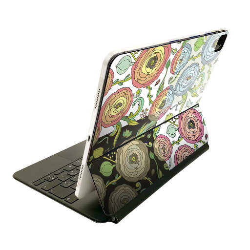 Magic Keyboard 12.9インチ iPad Pro(第4世代、第5世代、第6世代)対応 apple アップル アイパッド 全面スキンシール フル 前面 背面 保護シール 人気 花 カラフル パステル 模様 008163 Magic Keyboard 12.9インチ iPad Pro(第4世代、第5世代、第6世代)対応 apple アップル アイパッド 全面スキンシール フル 前面 背面 保護シール 人気 花 カラフル パステル 模様 008163