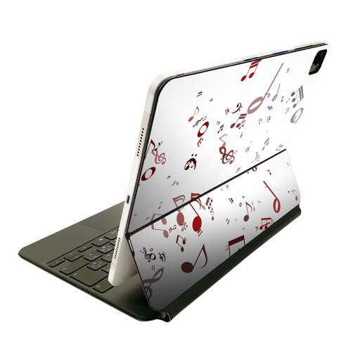 Magic Keyboard 12.9インチ iPad Pro(第4世代、第5世代、第6世代)対応 apple アップル アイパッド 全面スキンシール フル 前面 背面 保護シール 人気 音符 楽譜 赤 レッド 008289 Magic Keyboard 12.9インチ iPad Pro(第4世代、第5世代、第6世代)対応 apple アップル アイパッド 全面スキンシール フル 前面 背面 保護シール 人気 音符 楽譜 赤 レッド 008289