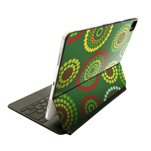 Magic Keyboard 12.9インチ iPad Pro(第4世代、第5世代、第6世代)対応 apple アップル アイパッド 全面スキンシール フル 前面 背面 保護シール 人気 008416 丸 水玉 グリーン 模様 Magic Keyboard 12.9インチ iPad Pro(第4世代、第5世代、第6世代)対応 apple アップル アイパッド 全面スキンシール フル 前面 背面 保護シール 人気 008416 丸 水玉 グリーン 模様