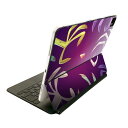 Magic Keyboard 12.9インチ iPad Pro(第4世代、第5世代、第6世代)対応 apple アップル アイパッド 全面スキンシール フル 前面 背面 保護シール 人気 008521 手 モンスター イラスト 紫(2)