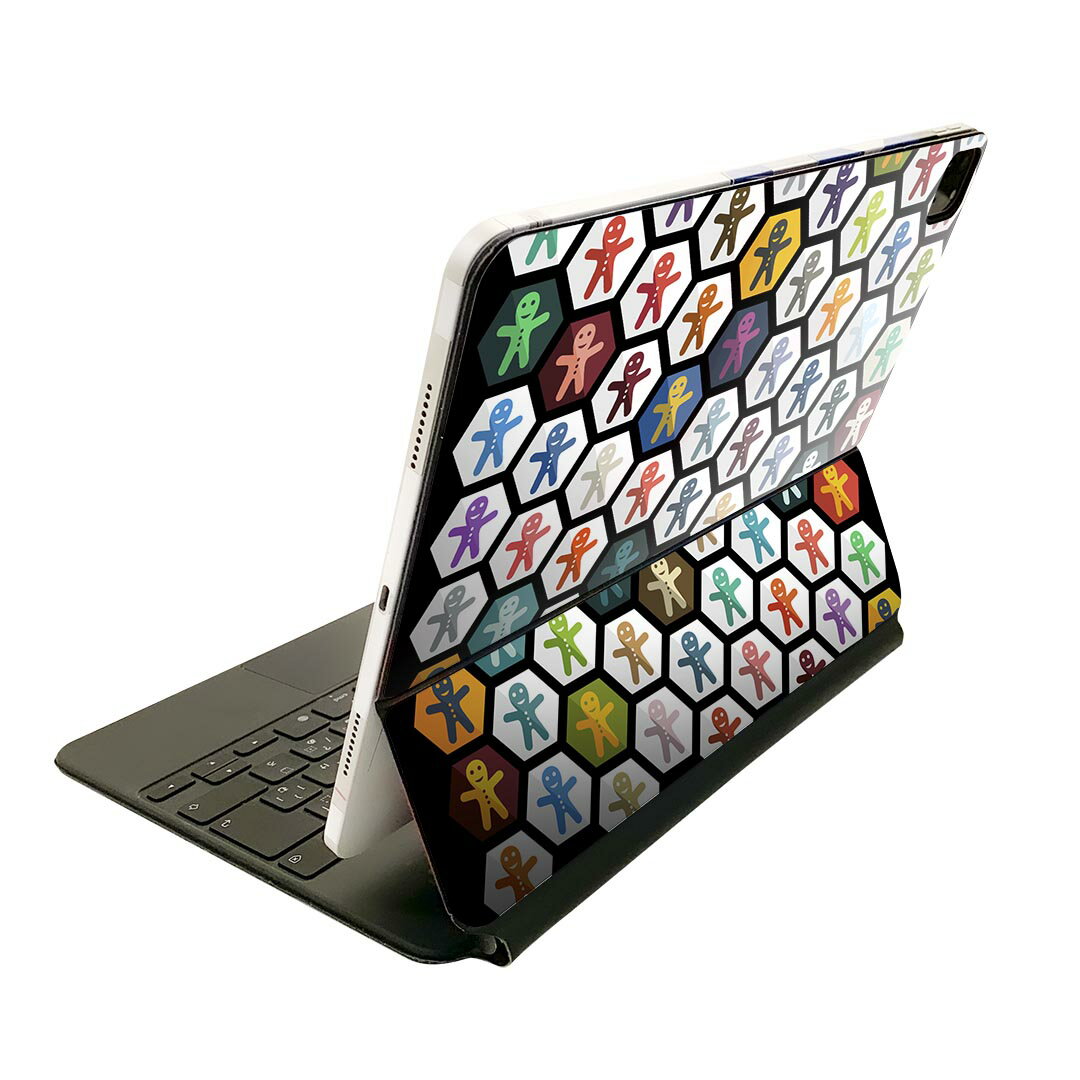 Magic Keyboard 用 スキンシール 11インチ iPad Pro用 第1-4世代 iPad Air 第4-5世代 対応 全面スキンシール フル 前面 背面 保護シール 人気 008813 模様　カラフル　イラスト　クッキー