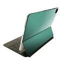 Magic Keyboard 用 スキンシール 11インチ iPad Pro用 第1-4世代 iPad Air 第4-5世代 対応 全面スキンシール フル 前面 背面 保護シール 人気 008982 シンプル 無地 緑(2)