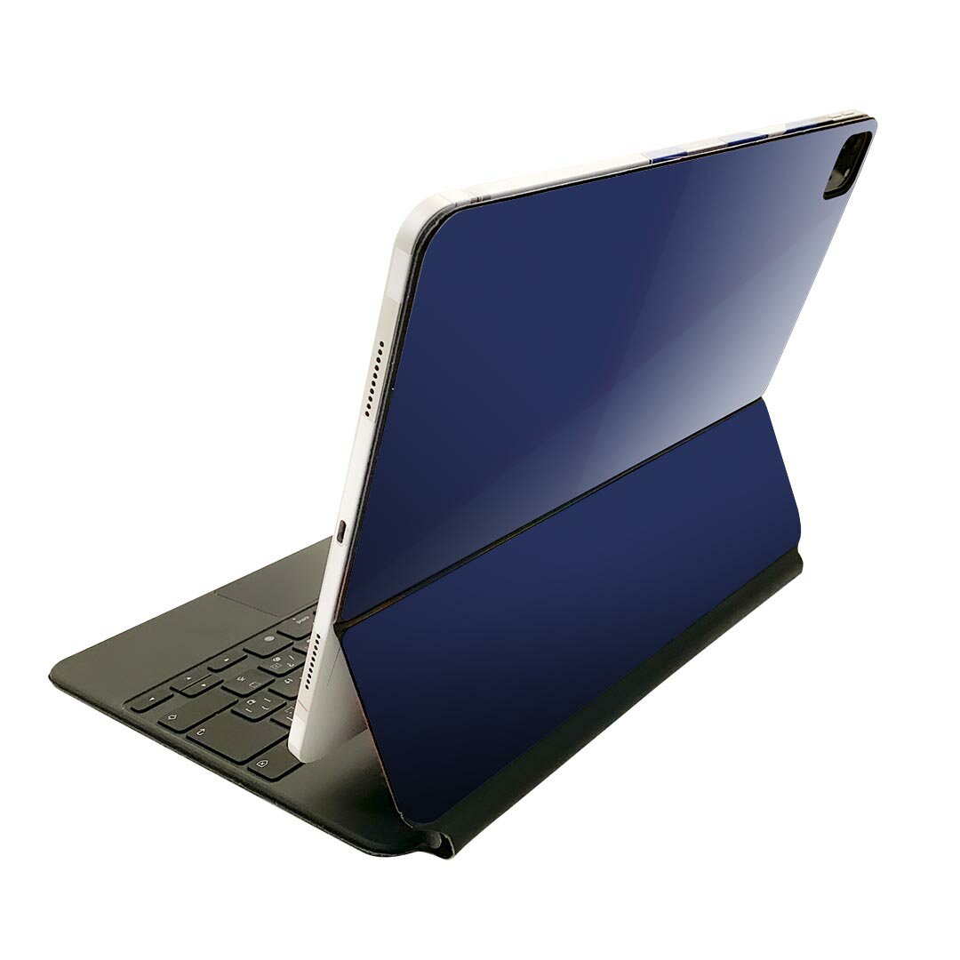 樂天商城 - Magic Keyboard 用 スキンシール 11インチ iPad Pro用 第1-4世代 iPad Air 第4-5世代 対応 全面スキンシール フル 前面 背面 保護シール 人気 009010 シンプル　無地　青
