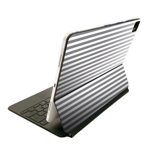 Magic Keyboard 12.9インチ iPad Pro(第4世代、第5世代、第6世代)対応 apple アップル アイパッド 全面スキンシール フル 前面 背面 保護シール 人気 009056 シンプル ボーダー グレー Magic Keyboard 12.9インチ iPad Pro(第4世代、第5世代、第6世代)対応 apple アップル アイパッド 全面スキンシール フル 前面 背面 保護シール 人気 009056 シンプル ボーダー グレー