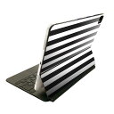 Magic Keyboard 12.9インチ iPad Pro(第4世代、第5世代、第6世代)対応 apple アップル アイパッド 全面スキンシール フル 前面 背面 保護シール 人気 シンプル ボーダー 黒 009057(2)