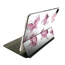 Magic Keyboard 用 スキンシール 11インチ iPad Pro用 第1-4世代 iPad Air 第4-5世代 対応 全面スキンシール フル 前面 背面 保護シール 人気 009223 蝶 ピンク ハート(2)