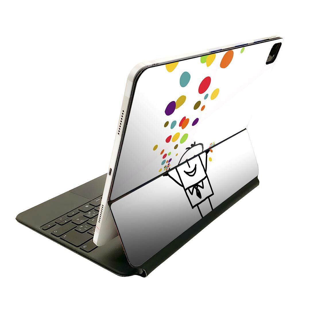Magic Keyboard 12.9インチ iPad Pro（第4世代、第5世代、第6世代）対応 apple アップル アイパッド 全面スキンシール フル 前面 背面 保護シール 人気 キャラクター　カラフル 009237