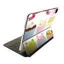Magic Keyboard 12.9インチ iPad Pro(第4世代、第5世代、第6世代)対応 apple アップル アイパッド 全面スキンシール フル 前面 背面 保護シール 人気 カラフル 動物 キャラクター 009245(2)