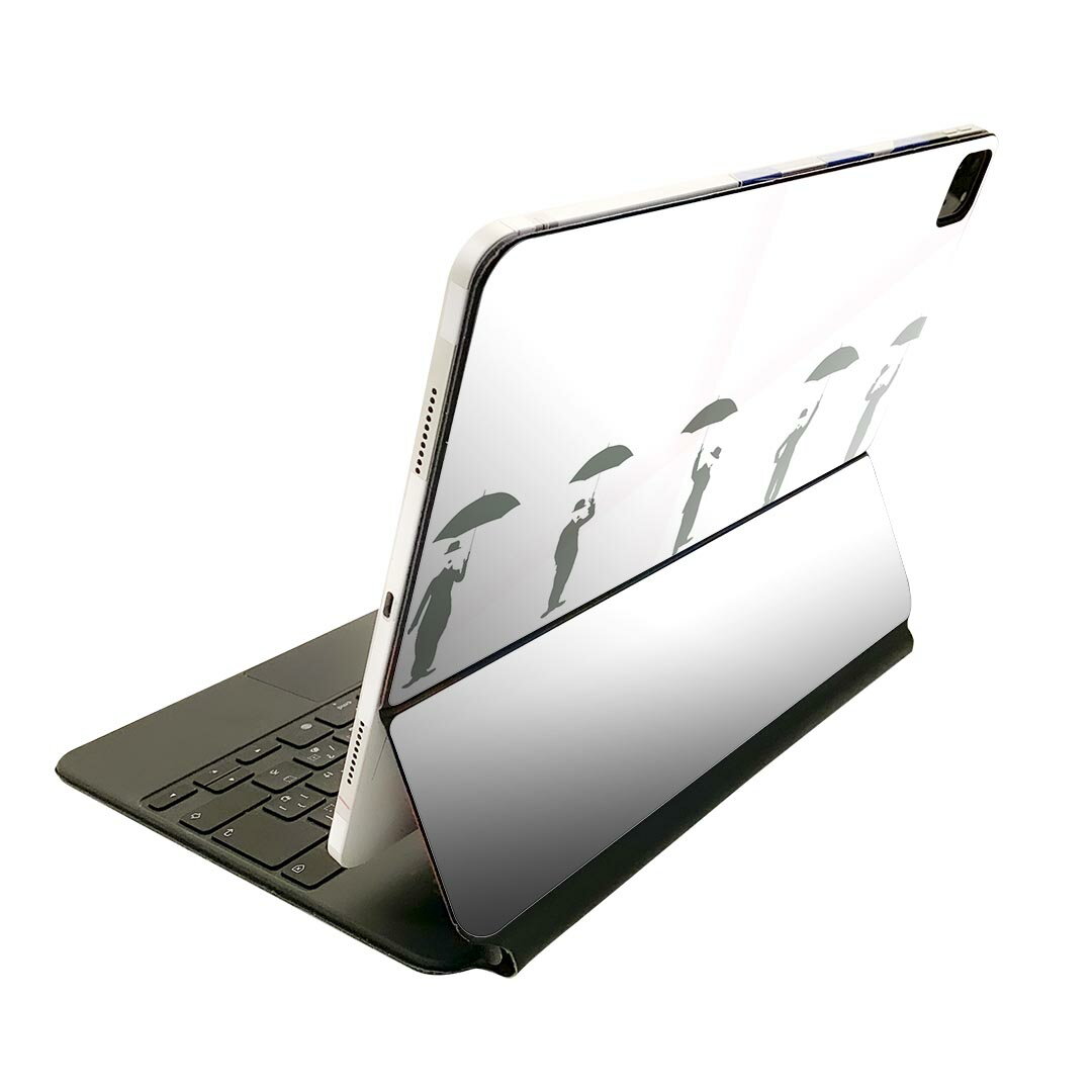 Magic Keyboard 用 スキンシール 11インチ iPad Pro用 第1-4世代 iPad Air 第4-5世代 対応 全面スキンシール フル 前面 背面 保護シール 人気 009380 人物 イラスト モノクロ