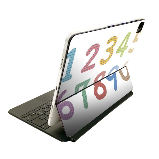Magic Keyboard 用 スキンシール 11インチ iPad Pro用 第1-4世代 iPad Air 第4-5世代 対応 全面スキンシール フル 前面 背面 保護シール 人気 009477 数字 カラフル ボーダー Magic Keyboard 用 スキンシール 11インチ iPad Pro用 第1-4世代 iPad Air 第4-5世代 対応 全面スキンシール フル 前面 背面 保護シール 人気 009477 数字 カラフル ボーダー