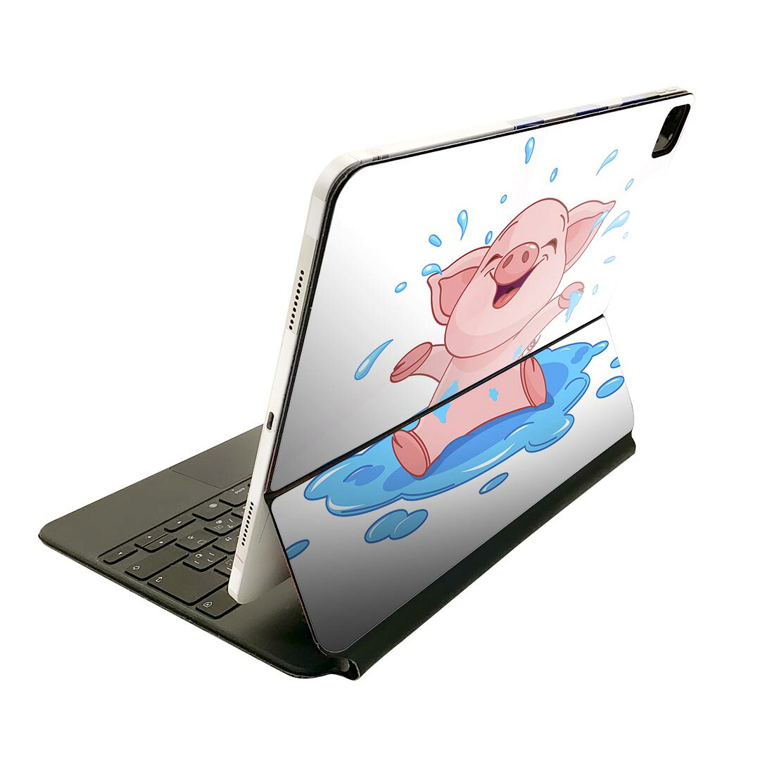 Magic Keyboard 用 スキンシール 11インチ iPad Pro用 第1-4世代 iPad Air 第4-5世代 対応 全面スキンシール フル 前面 背面 保護シール 人気 009518 動物　キャラクター