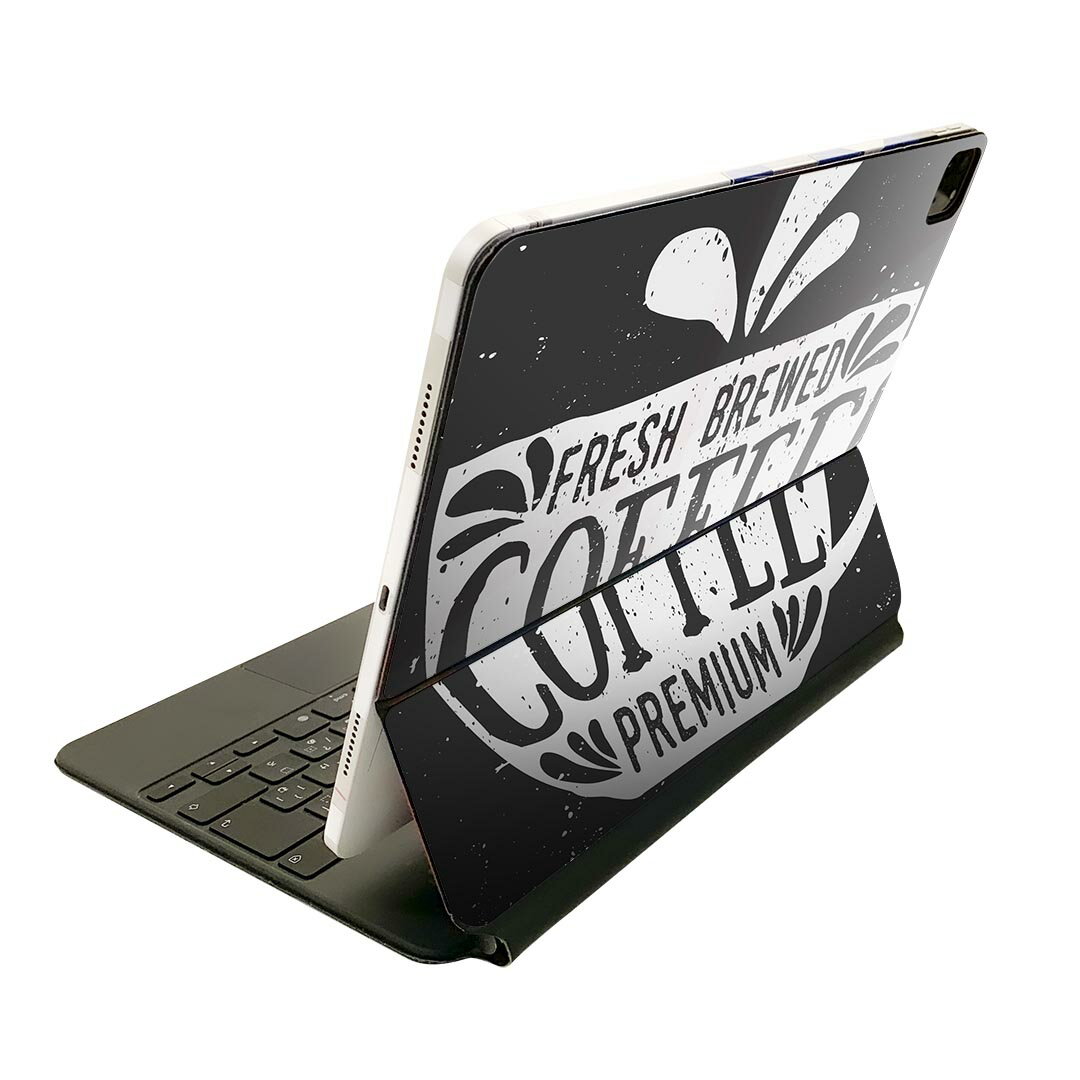 Magic Keyboard 用 スキンシール 11インチ iPad Pro用 第1-4世代 iPad Air 第4-5世代 対応 全面スキンシール フル 前面 背面 保護シール 人気 009596 コーヒー カフェ おしゃれ