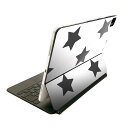 Magic Keyboard 用 スキンシール 11インチ iPad Pro用 第1-4世代 iPad Air 第4-5世代 対応 全面スキンシール フル 前面 背面 保護シール 人気 009666 星 白 黒(2)